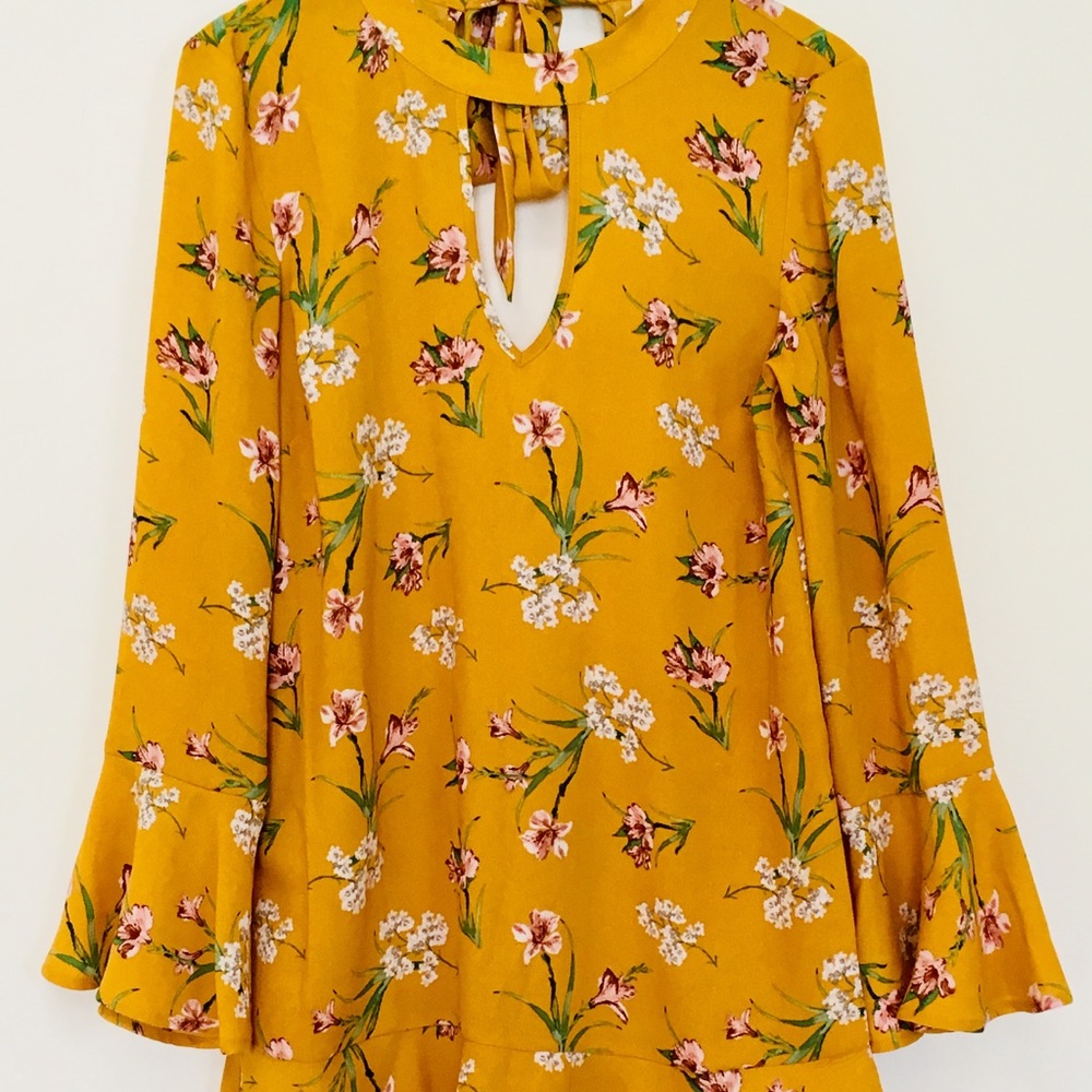 Floral Bell Sleeve Dress